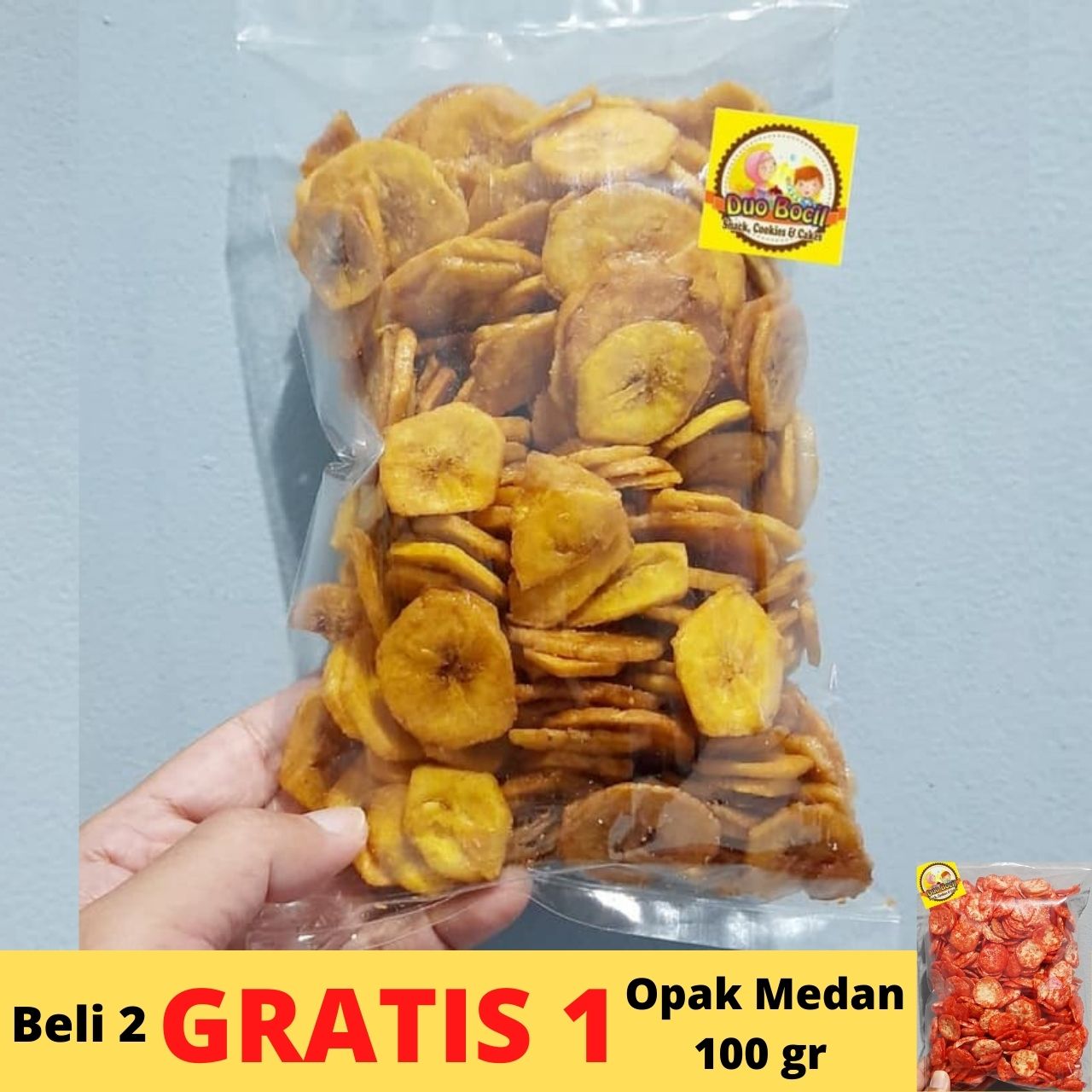 Keripik Pisang Manis Bulat 250 Gram Duo Bocil Snack Lazada Indonesia