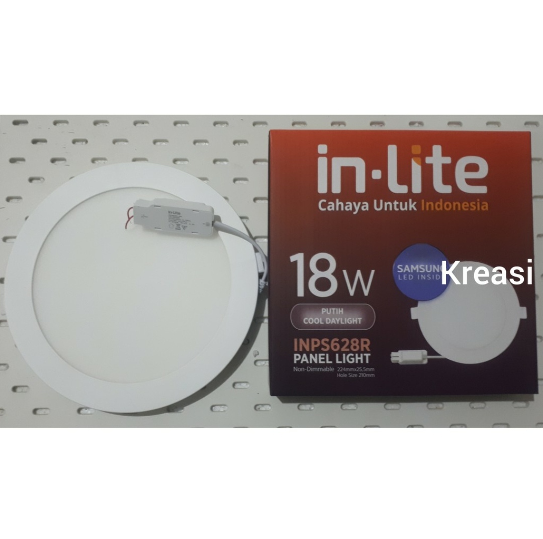 INLITE DOWNLIGHT LED PANEL LAMPU INBOW 18W IN LITE INPS628R PUTIH