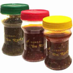 Sambal Bu Rudy Khas Surabaya - Isi 3 Paket - Sambal Bawang, Sambal Terasi, Sambal Lombok Ijo