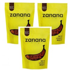 Zanana Chips - Cemilan Keripik Pisang - Browny Chocolate - 200gr - Paket 3 pcs