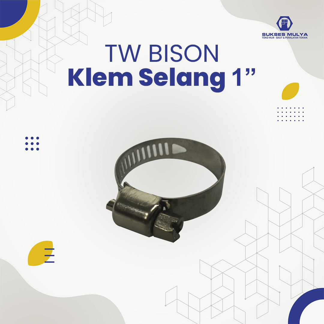 Bison Klem Selang 1 Stainless Steel Hose Clamp Penjepit Satuan