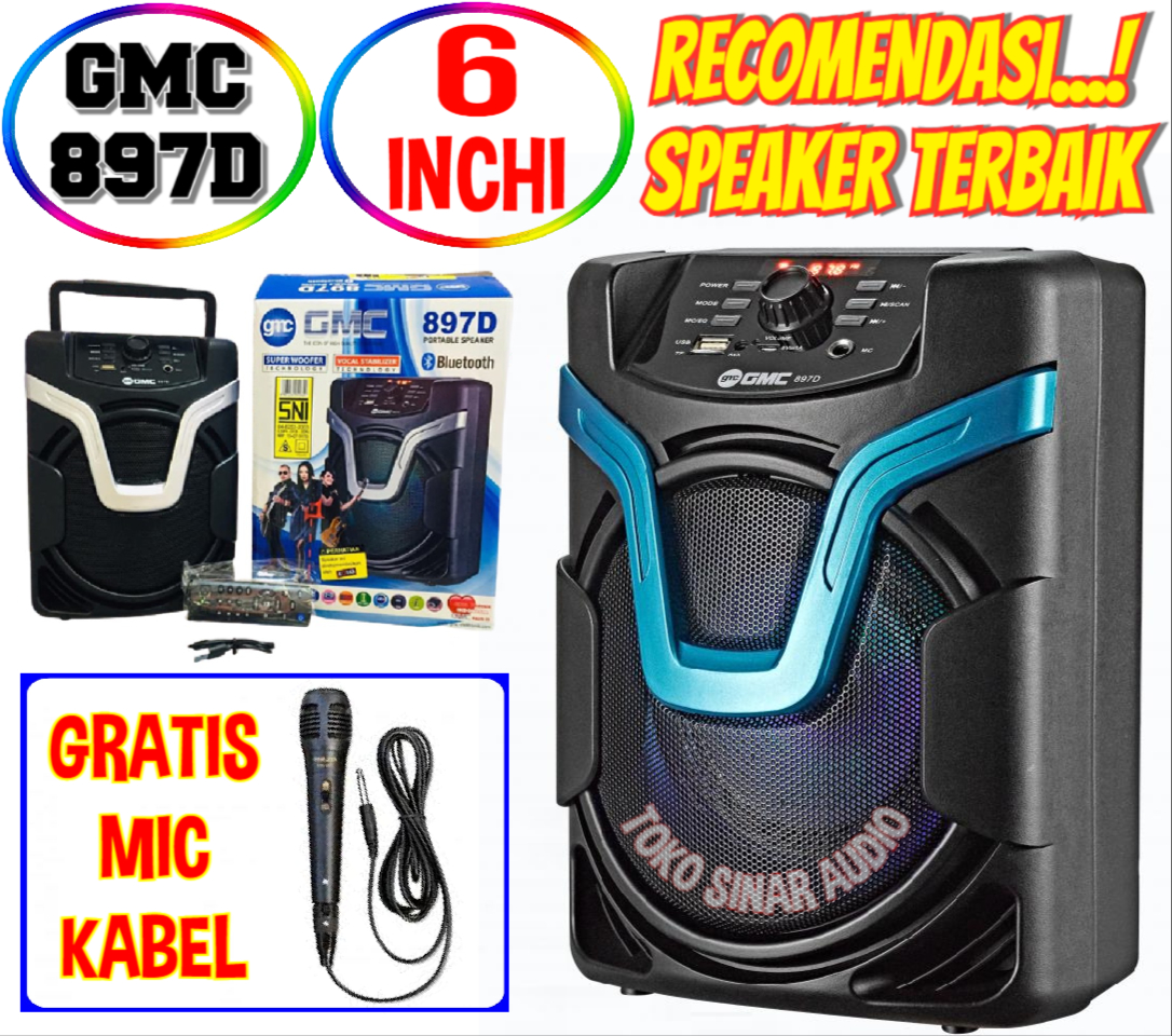 SPEAKER GMC SPEKER GMC 897D Speaker Portable Ampli Meeting Senam Dan