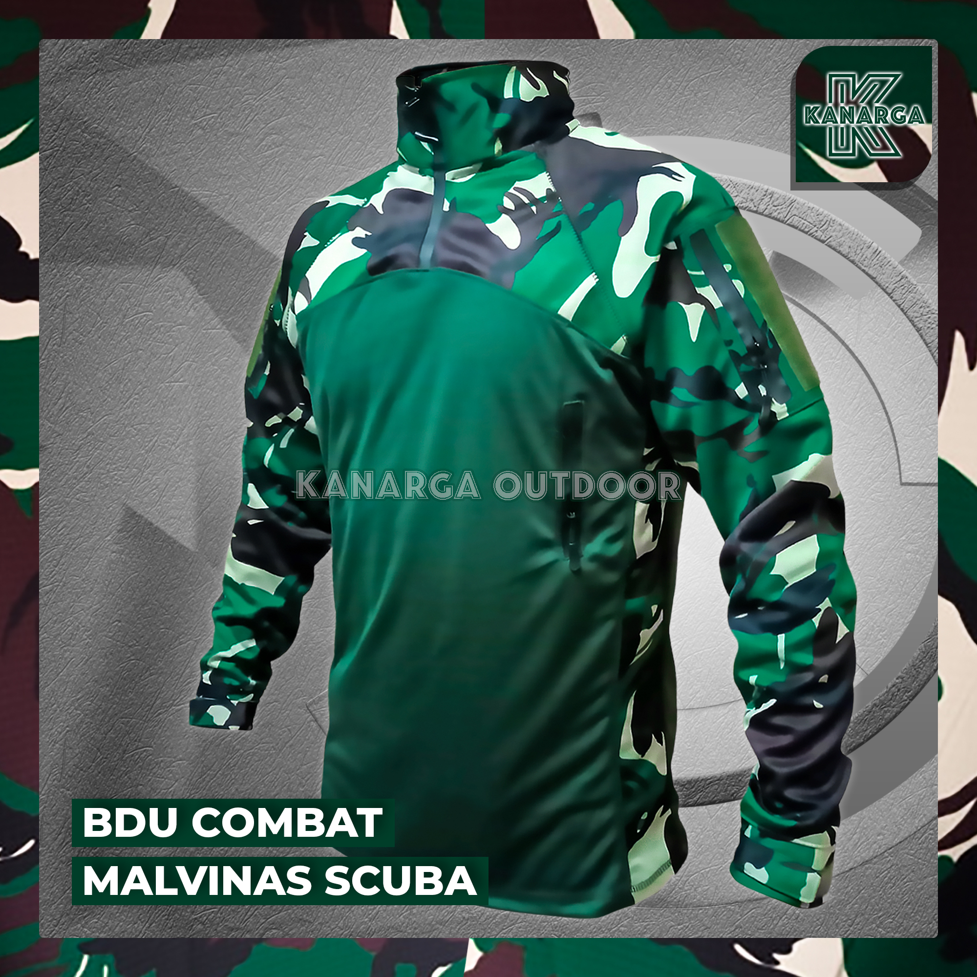 Baju Bdu Combat Tni Malvinas Bahan Scuba Dri Fit Kaos Tactical