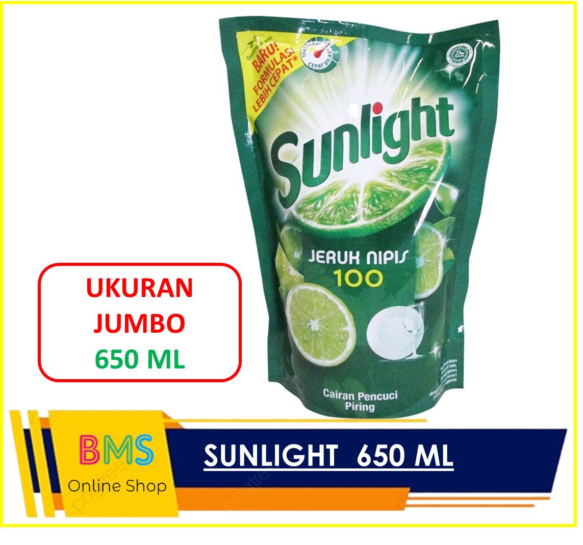 SUNLIGHT CAIR 650 ML UKURAN BESAR SABUN CUCI PIRING KESAT WANGI DENGAN