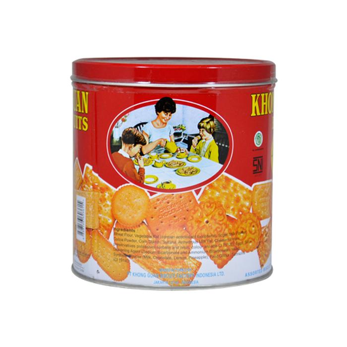 KHONG GUAN ASSORTED BISKUIT KALENG MERAH 650GR