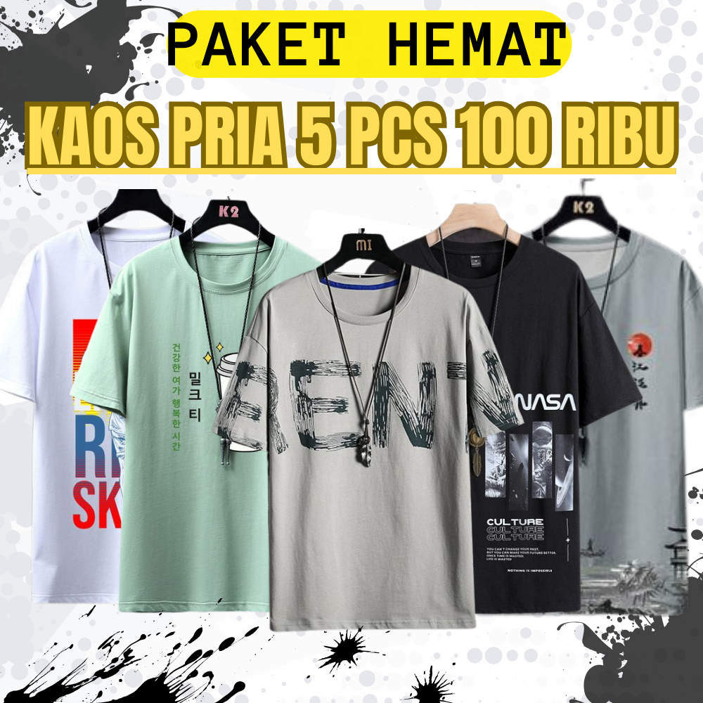 Paket Hemat Kaos Distro Keren Baju Cuma Ribu Kaos Distro Pria Dan