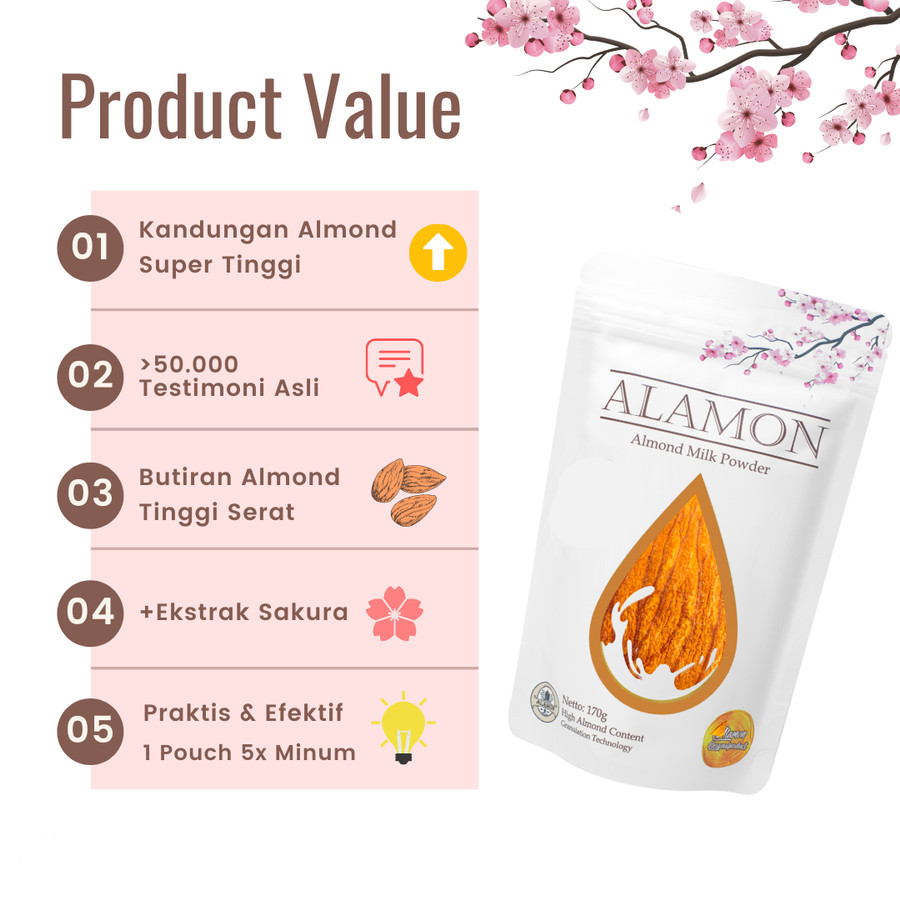 Susu Almond Bubuk Alamon Milk Susu Penambah Asi Rasa Mango Lazada