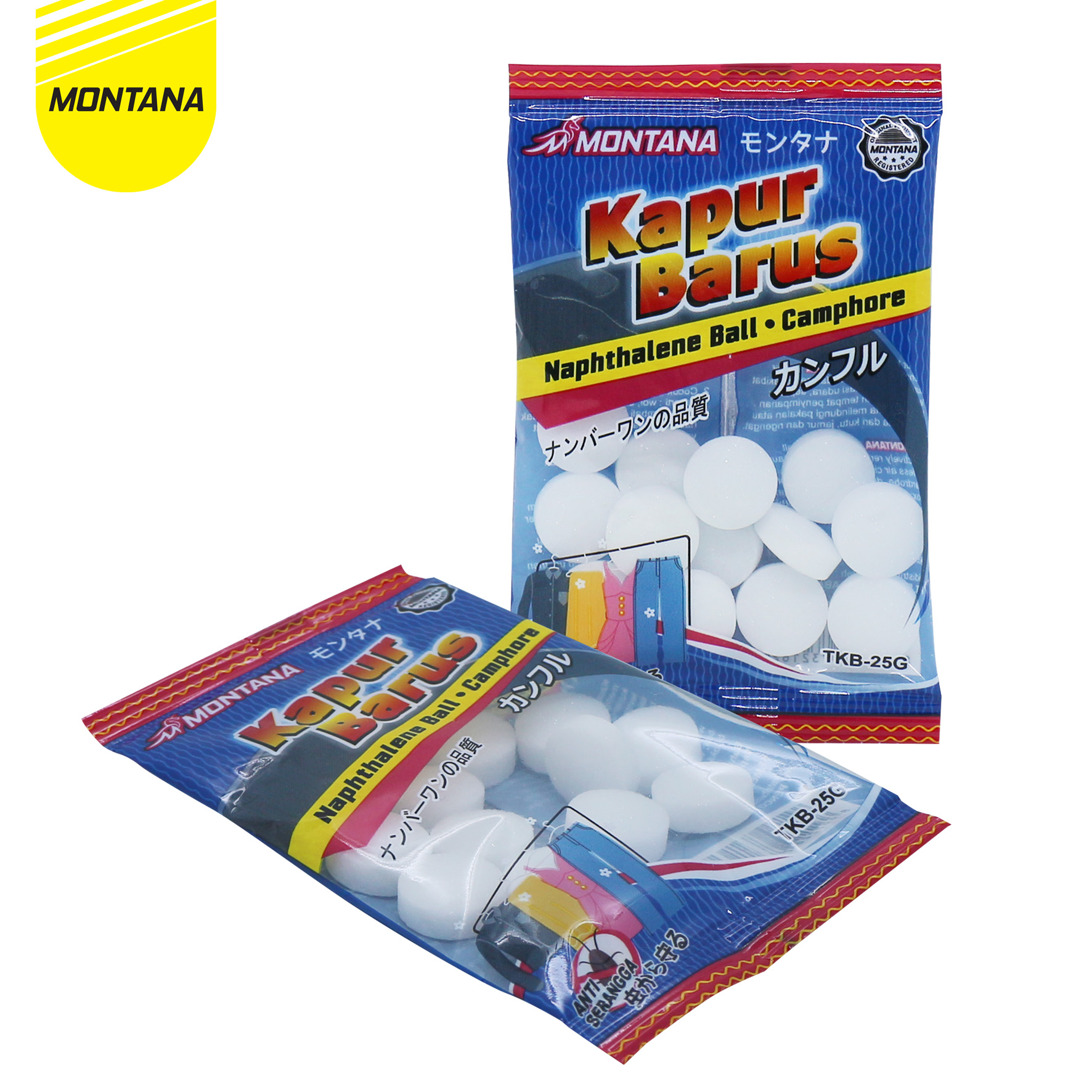 Montana Kamper Sachet Kapur Barus Set Putih Warna Warni RETAIL