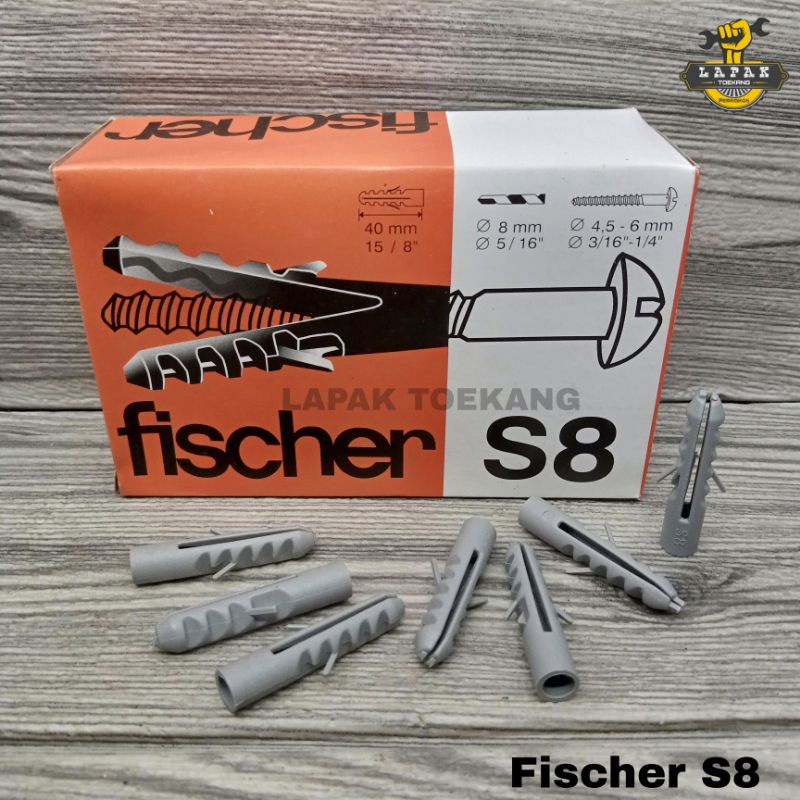 Fischer Fisher S8 Rumah Skrup Tembok Beton Isi 100 Lazada Indonesia