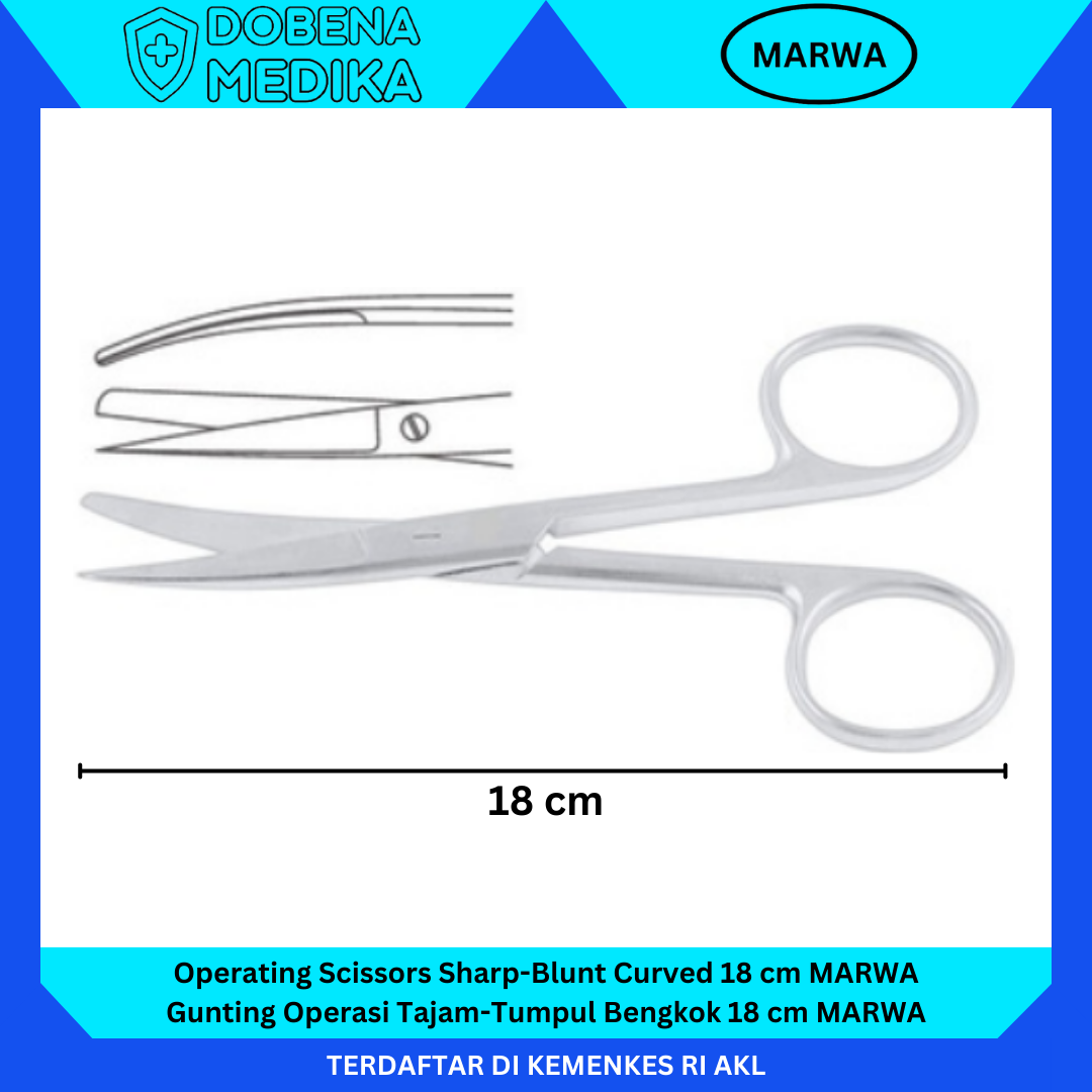 Gunting Operasi Tajam Tumpul Bengkok Cm Operating Scissors Sharp