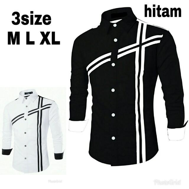 theclover kemeja 2 WARNA/kemeja HOKY M-L-XL/kemeja lengan panjang/kemeja kantor/HEM PRIA/ATASAN PRIA