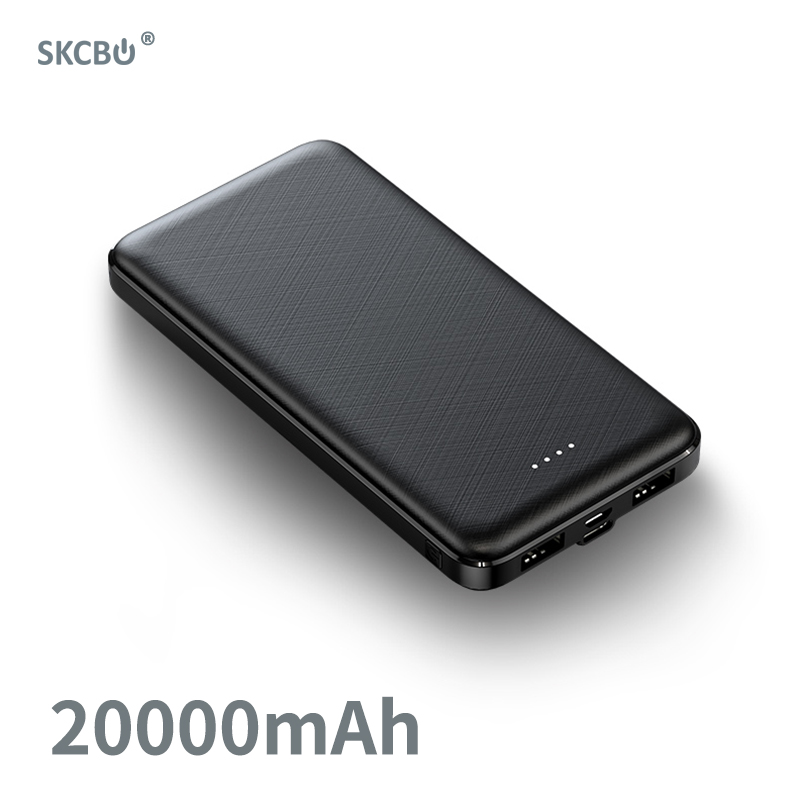 SKCBO Custom Powerbank 20000 Mah T63 Dual USB LED Kustom Power Bank