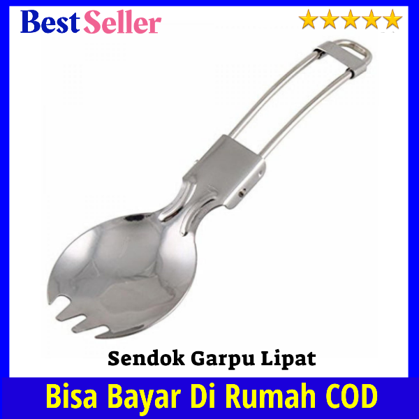 Stainless Steel Foldable Spoon Fork Sendok Garpu Lipat SVGF2 Sendok