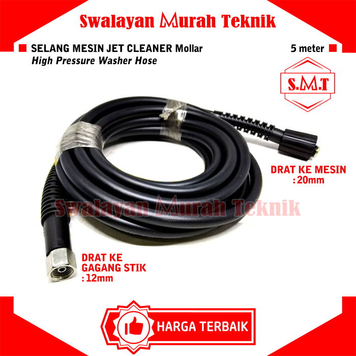 Selang Mesin Jet Cleaner MOLLAR 5Meter High Pressure Washer 5 M