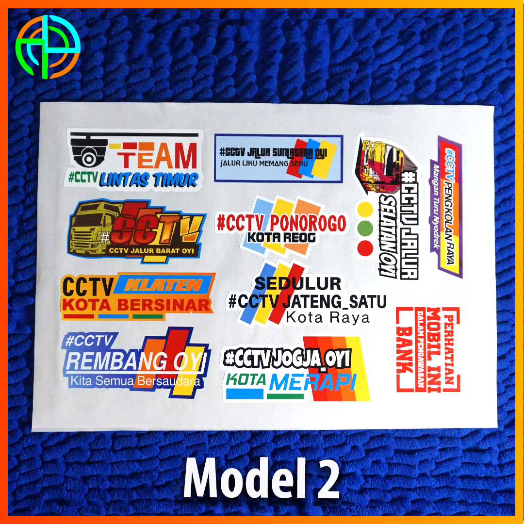 PAKET Stiker Cutting CCTV TRUK Print Cut Sticker Mobil Sticker CCTV