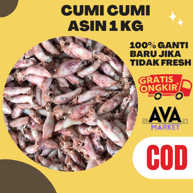 Ikan Asin Cumi Cumi Sontong Sotong Fresh Rebus Asin Ukuran Sedang 1 KG