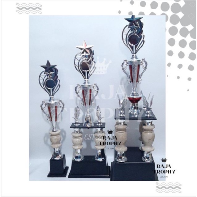 Paket Piala Kaki Marmer Set Silver Kaki Kaki Kaki Murah