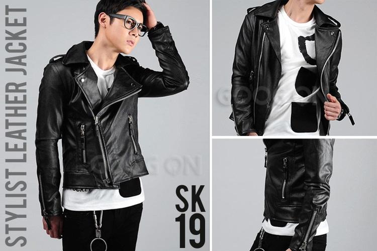 Jas Premium - Jaket Kulit Korean Style SK-19 - Bikers Jacket
