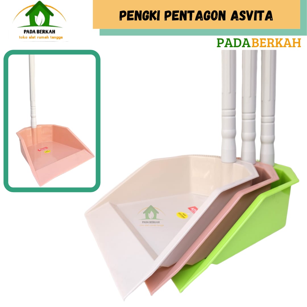 Pengki Serokan Sampah Merk Asvita Pengki Pentagon Gagang PGP 331