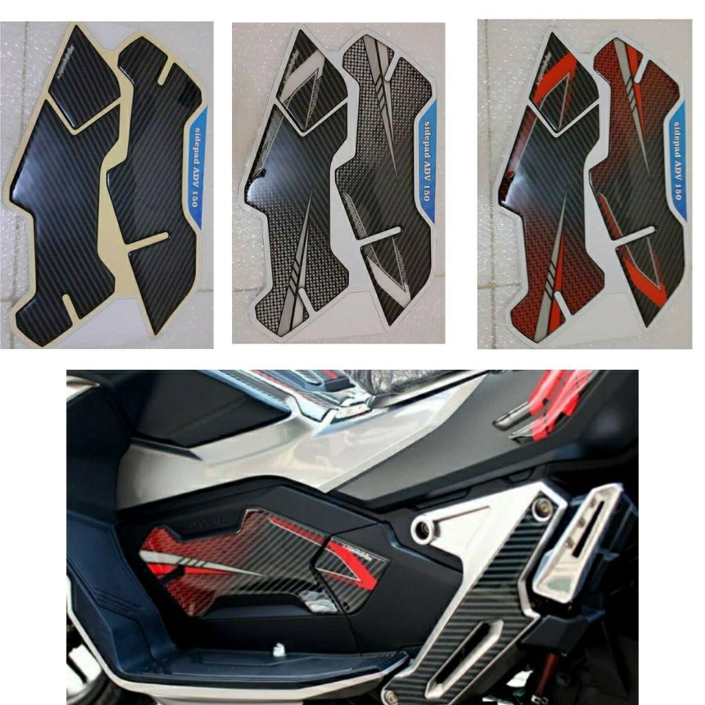 Stiker Sticker Carbon Timbul Resin Side Pad Body Samping Pijakan Kaki