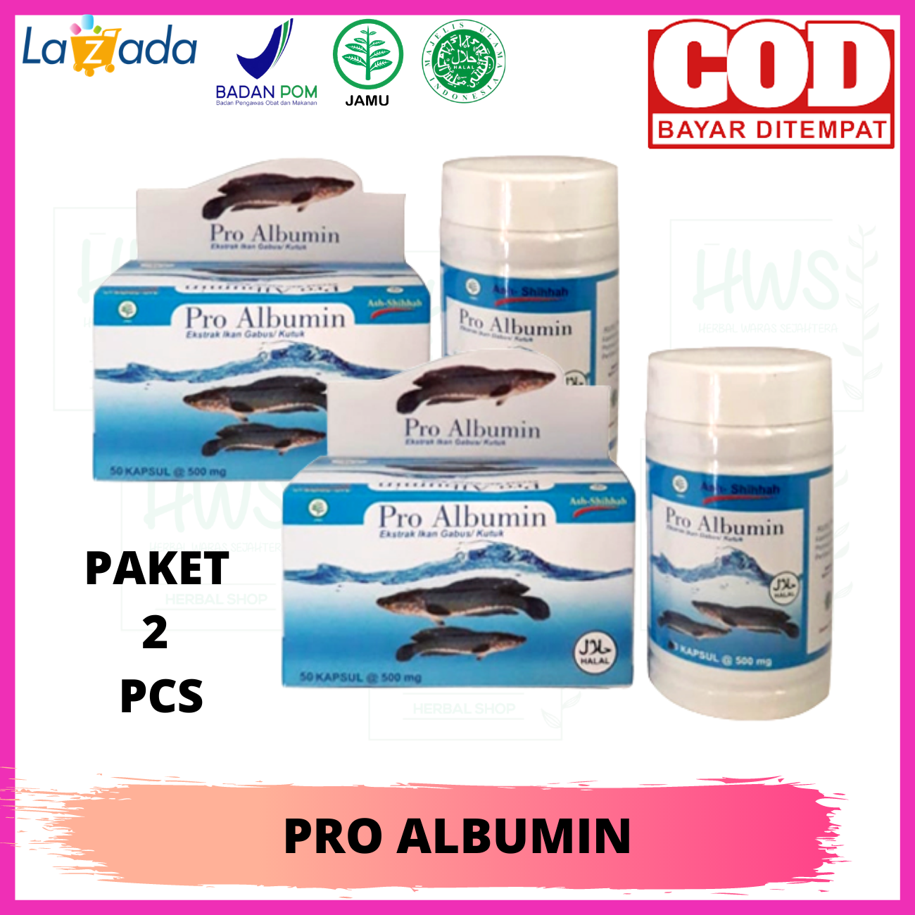 Paket Pcs Kapsul Albumin Ash Shihah Kpsl Bubuk Pro Albumin