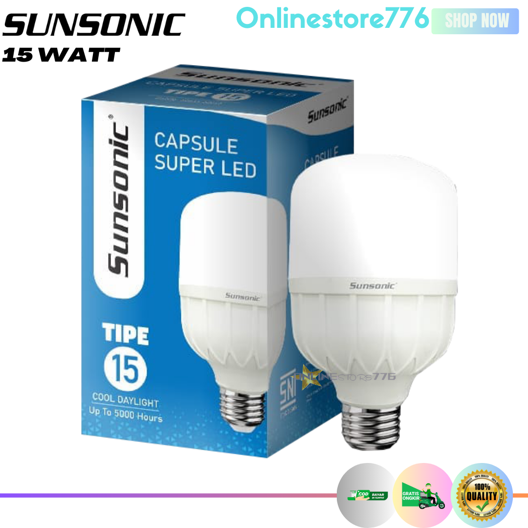 Onlinestore776 Lampu Sunsonic Capsule 5Watt LED Bohlam Lampu LED