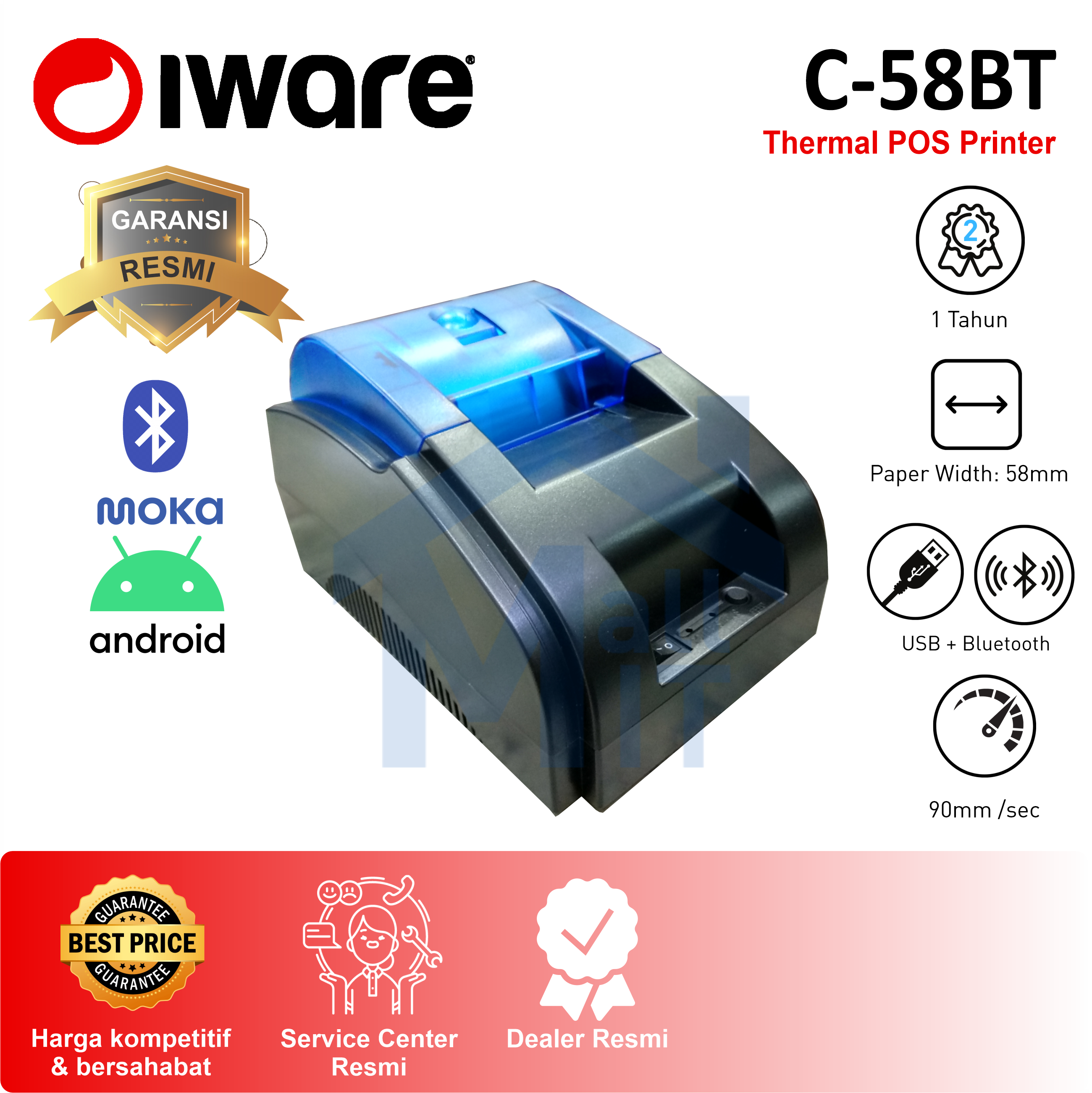 Bisa Cod Printer Kasir Iware Bluetooth C Bt C Bt C Bt Mm