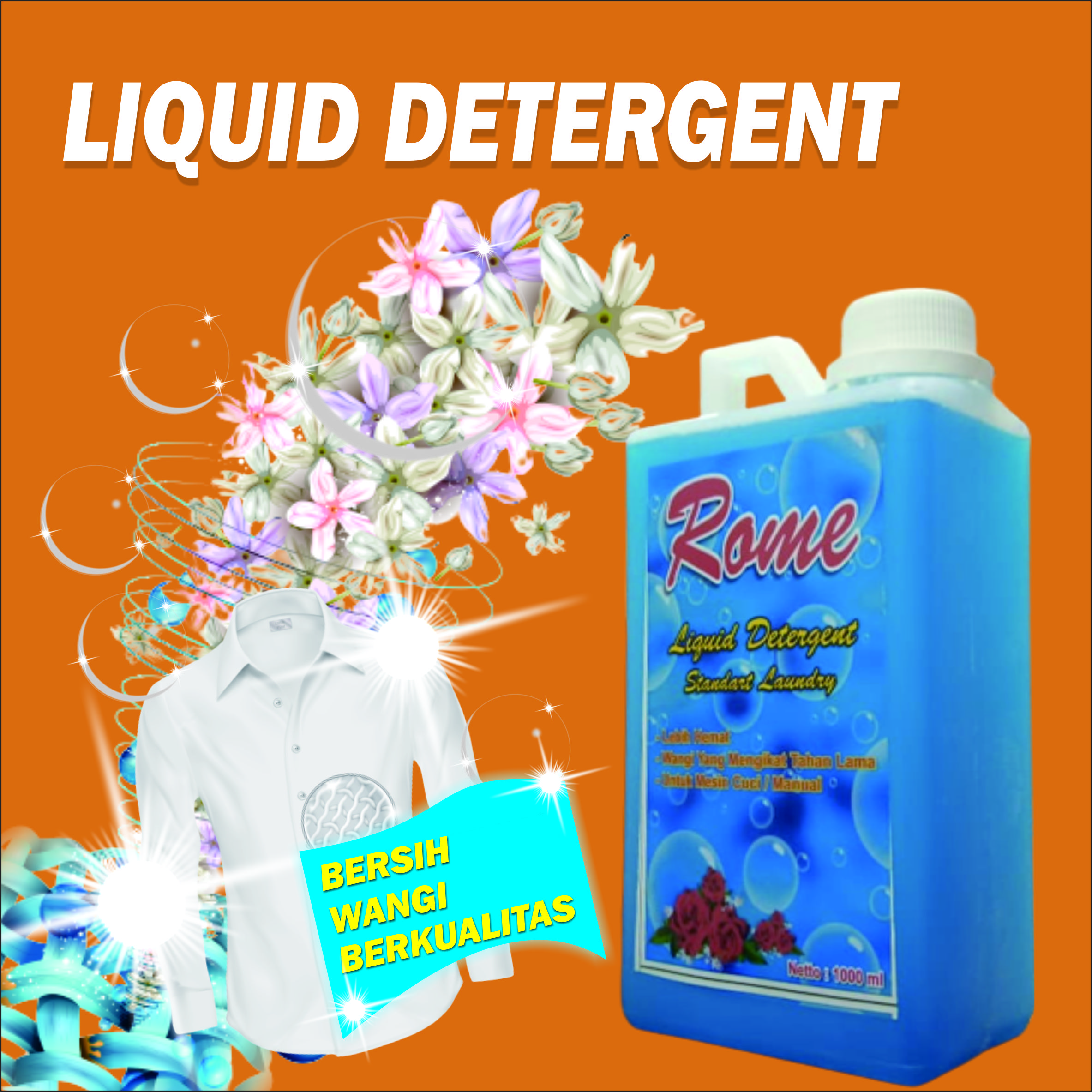 COD DETERJEN CAIR PILIHAN IBU RUMAH TANGGA ROME 1 LITER VARIAN AROMA