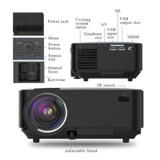 1080 P Home Teater Bioskop Multimedia Mini LED TV Proyektor Laptop Low Noise-Intl