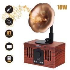 10W Vintage Bluetooth HiFi TV Speaker Stereo Home Theater Subwoofer TF USB AUX - intl
