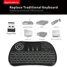 2.4 GHz Wireless Keyboard dengan Touchpad Mouse LED Backlit Remote Control For Android TV BOX HTPC PC Smart TV