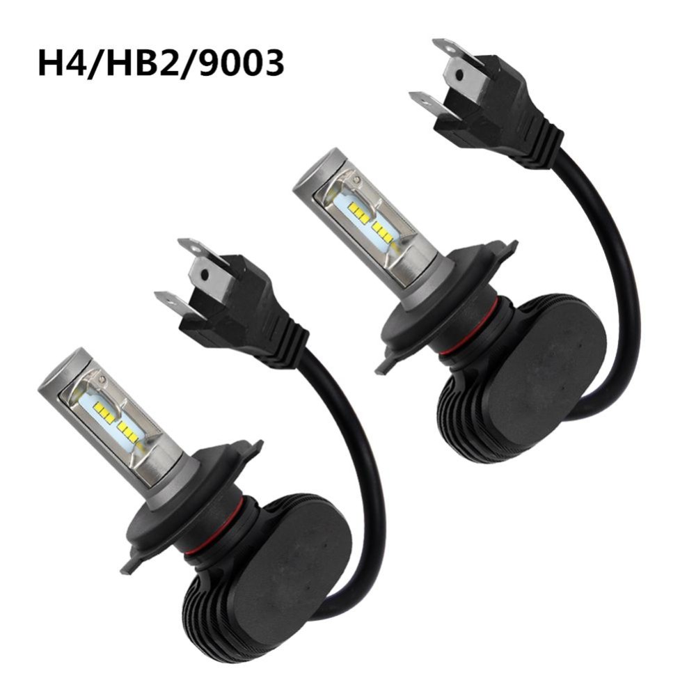 2 Pcs High Power S1 LED Bohlam Lampu Mobil Lampu Lumileds CSP LED Light Universal Aplikasi Model: H4/hb2/9003-Internasional