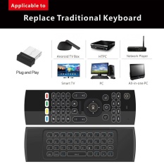 2.4G Backlight Air Mouse Wireless Keyboard 6 Sumbu Axis Remote Control Motion Sensing Game IR Tombol Belajar- INTL