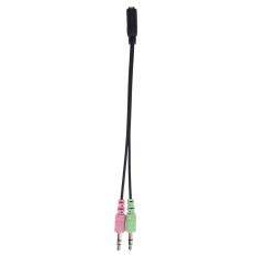 3.5mm Stereo Audio Female to 2 Male Headphone Mic Y Splitter Cable Adapter - intl