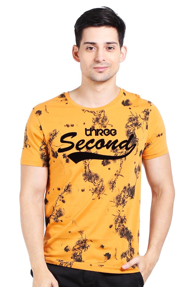 3 Second Men Tshirt Yellow Diskon discount murah bazaar baju celana fashion brand branded