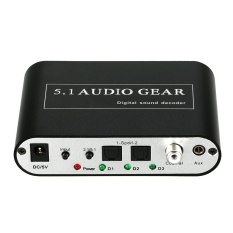 5.1 Audio Decoder Gear DTS/AC-3 Digital Suara untuk 5.1/2.1 Analog Output Converter untuk STB DVD Player HD Player Xbox 360 US Plug-Intl