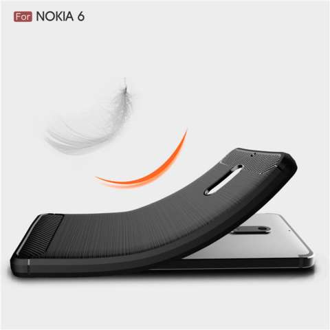 Accessories HP Premium Quality Carbon Shockproof Hybrid Case For Nokia 6 - Black 3