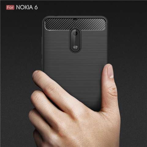 Accessories HP Premium Quality Carbon Shockproof Hybrid Case For Nokia 6 - Black 1
