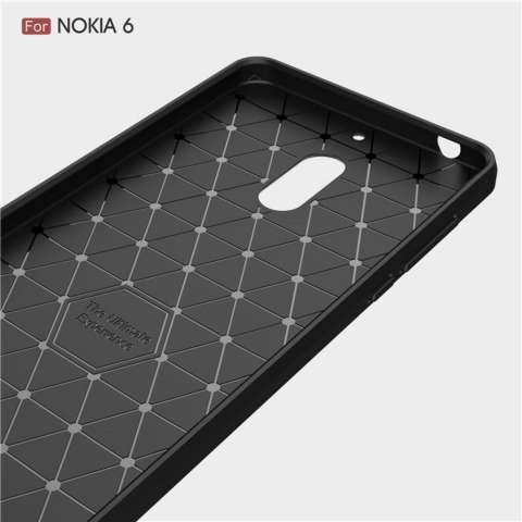 Accessories HP Premium Quality Carbon Shockproof Hybrid Case For Nokia 6 - Black 5