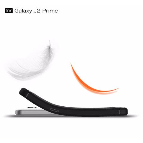 Accessories HP Premium Quality Carbon Shockproof Hybrid Case for Samsung Galaxy J2 Prime - Black 3