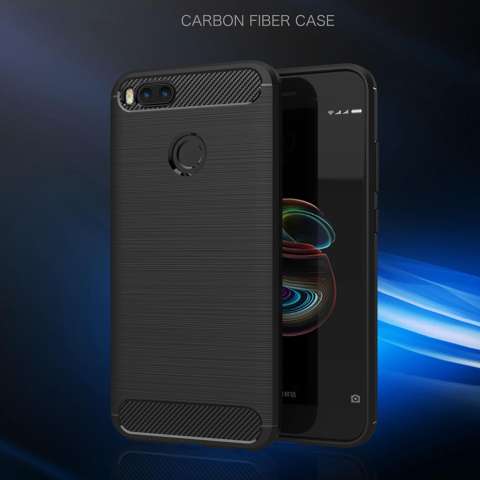 Accessories HP Premium Quality Carbon Shockproof Hybrid Case for Xiaomi Mi A1 / Xiaomi Android One 5.5 Inch - Black 2