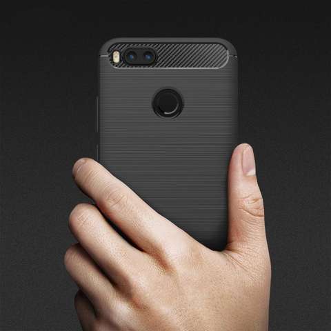 Accessories HP Premium Quality Carbon Shockproof Hybrid Case for Xiaomi Mi A1 / Xiaomi Android One 5.5 Inch - Black 1