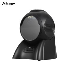 Aibecy Desktop 1D 2D Kode Batang Pemindai Presentasi Omni Omnidirectional Pemindai Pembaca Kode Batang 2300 Kali/S dengan Kabel USB untuk Toko Gudang Gudang Supermarket-Internasional
