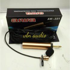 Aiwa Condenser Clip On Microphone AW-221 (Mic Jepit / Mic Imam)