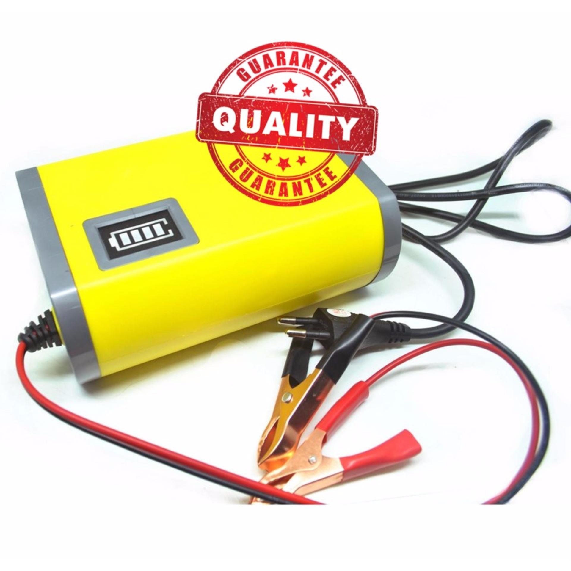 Alat Cas Aki Motor&Mobil/Portable Motorcycle Car Battery Charger 6A/12