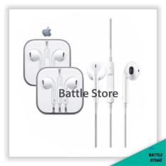 Apple earphones headphones Iphone with microphone For All Type Jack A/V 3.5mm - Putih