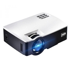 AUN Proyektor. 1800 Lumens Portable LCD Video Proyektor untuk Home Theater. HDMI VGA USB AV. Dukungan Full HD 1080 P (Putih) XJj3209-Intl
