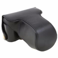 Hitam Pu Bag Tas Kamera Kulit dengan Tali Bahu untuk Fuji XM1 XA1 XA2 (Intl)-Intl