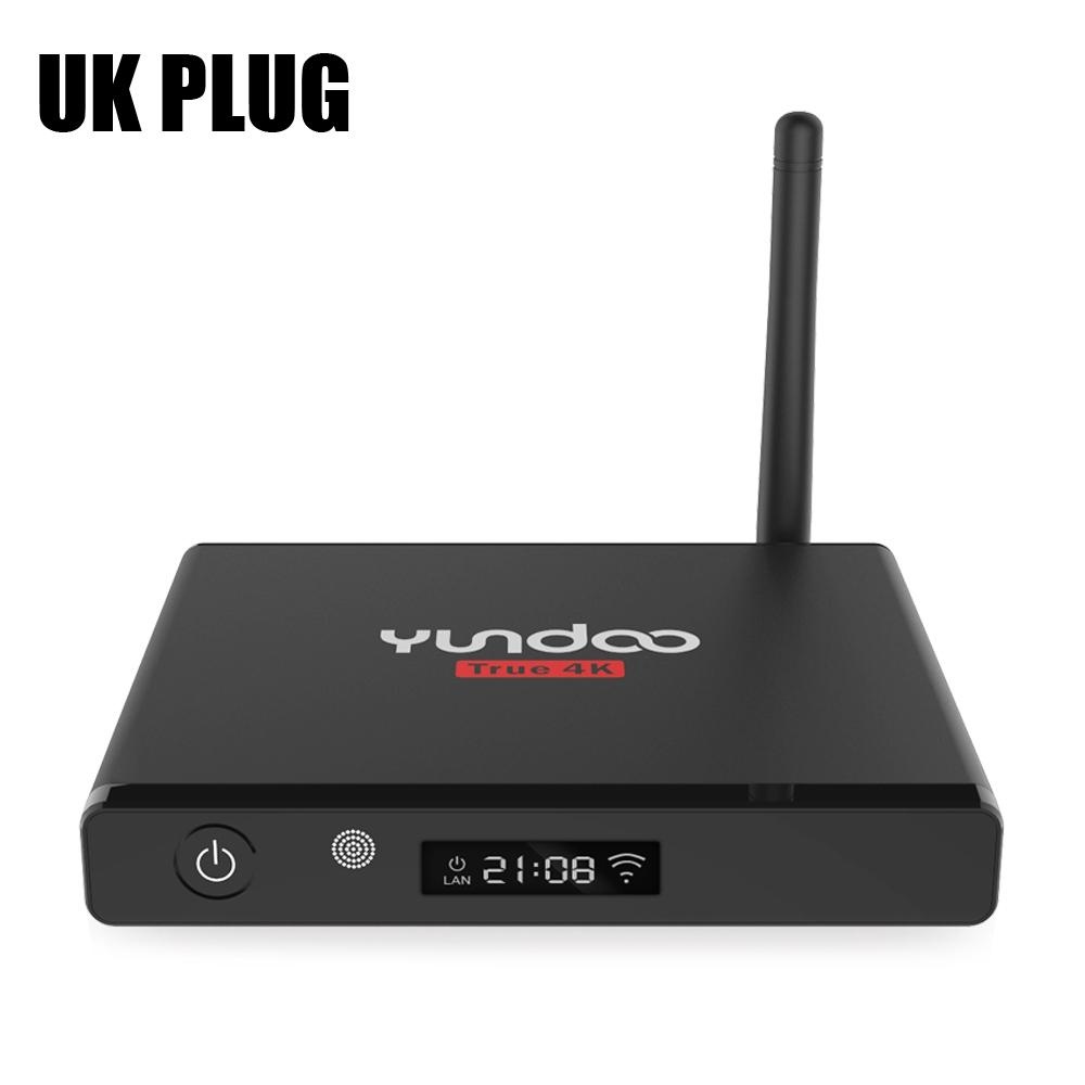 BLACK UK PLUG YUNDOO Y7 Android 6.0 TV Box 64bit dengan KODI 16.1 4 K X 2 K Amlogic S905X Quad Core LED Display-Intl