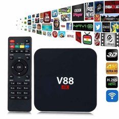 Hitam V88 TV Box RK3229 Quadcore 4 K WIFI HDMI Android 5.1 1g/8g Smart TV Box -Intl